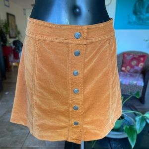 Madewell mustard color mini skirt